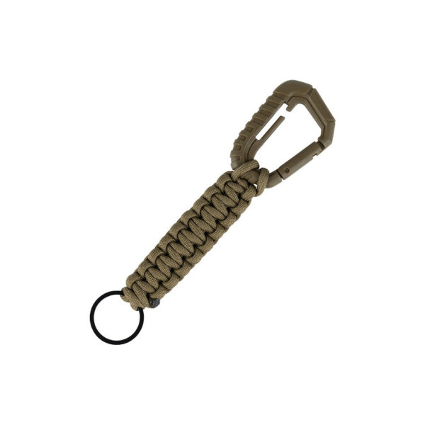 259162 112 02 De Tactical paracord sleutelhanger is meer dan alleen een accessoire - het is een praktisch gereedschap voor elke avonturier. Met zijn metalen sleutelring, Molle-compatible karabijnhaak en totale lengte van 18 cm, is deze sleutelhanger klaar om te helpen in elke situatie.