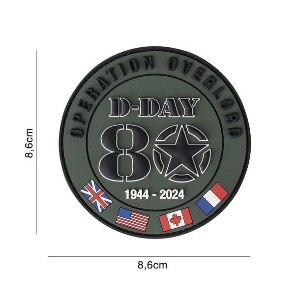 Embleem 3D PVC D Day 80 1944 2024 Allied flags 14012 Het Embleem 3D PVC D-Day 80 1944-2024 Allied Flags #14012 is een eerbetoon aan de historische D-Day-operatie. Met klittenband aan de achterzijde is dit embleem gemakkelijk te bevestigen op kleding, tassen en meer.