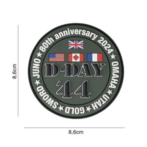 Embleem 3D PVC D-Day 80 5 beaches #15076