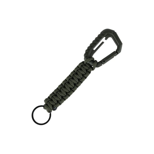 Tactical paracord sleutelhanger1 De Tactical paracord sleutelhanger is meer dan alleen een accessoire - het is een praktisch gereedschap voor elke avonturier. Met zijn metalen sleutelring, Molle-compatible karabijnhaak en totale lengte van 18 cm, is deze sleutelhanger klaar om te helpen in elke situatie.