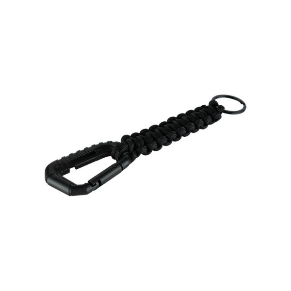 Tactical paracord sleutelhanger6 De Tactical paracord sleutelhanger is meer dan alleen een accessoire - het is een praktisch gereedschap voor elke avonturier. Met zijn metalen sleutelring, Molle-compatible karabijnhaak en totale lengte van 18 cm, is deze sleutelhanger klaar om te helpen in elke situatie.