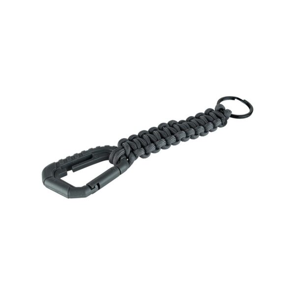 Tactical paracord sleutelhanger9 De Tactical paracord sleutelhanger is meer dan alleen een accessoire - het is een praktisch gereedschap voor elke avonturier. Met zijn metalen sleutelring, Molle-compatible karabijnhaak en totale lengte van 18 cm, is deze sleutelhanger klaar om te helpen in elke situatie.