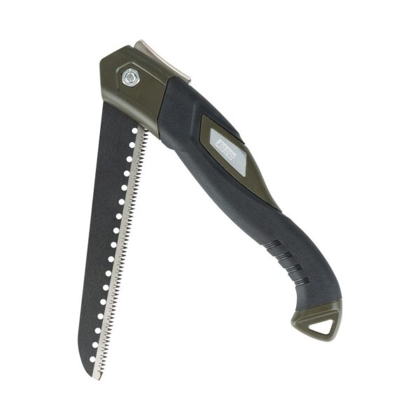 Vouwzaag outdoor1 De Vouwzaag outdoor is een must-have voor elke avonturier. Met zijn duurzame SK5 stalen zaagblad, zwarte teflon coating en comfortabel handvat van ABS + TPR, is deze inklapbare zaag ideaal voor allerlei buitenactiviteiten.