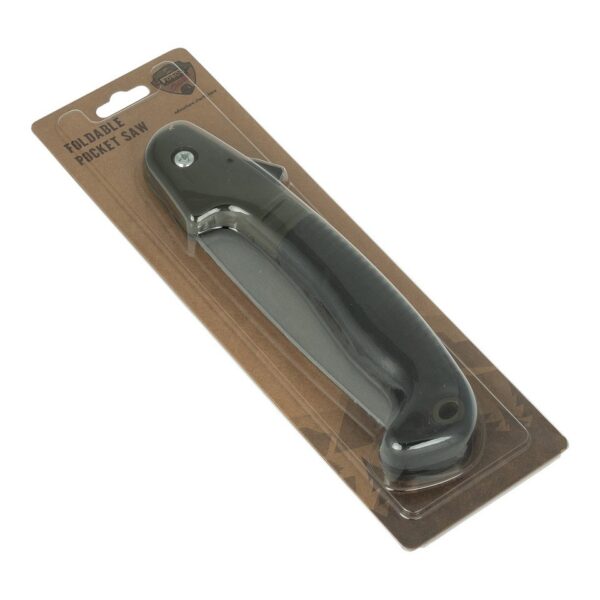 Vouwzaag pocket3 De Vouwzaag pocket is een compacte en handige tool voor elke avonturier. Met zijn inklapbare ontwerp en duurzame materialen, is deze zaag perfect voor het verzamelen van hout voor een kampvuur of kleine klusjes thuis.