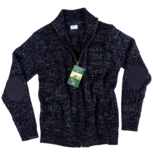 Swaledale DMG Zipper Vest 100% Wol KM - Navy Melange