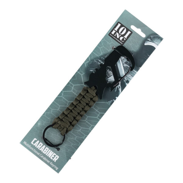 259161 11 03 De multifunctionele karabijnhaak sleutelhanger JYFPB21 is de perfecte metgezel voor zowel dagelijks gebruik als avontuurlijke uitjes. Dit veelzijdige gereedschap combineert meerdere functies in één compact ontwerp, waardoor het een onmisbaar accessoire is voor iedereen die van gemak en functionaliteit houdt. Met een lengte van 15 cm is de karabijnhaak groot genoeg om stevig en betrouwbaar te zijn, maar toch compact genoeg om gemakkelijk aan je sleutelbos, rugzak of riem te bevestigen. Het paracord touw, gemaakt van 100% nylon, biedt extra duurzaamheid en kan in noodsituaties gebruikt worden. Het hoogwaardige metaal van zowel de karabijnhaak als de sleutelhanger zorgt ervoor dat dit product jarenlang meegaat, zelfs bij intensief gebruik. De robuuste constructie en slimme ontwerp maken de JYFPB21 een veelzijdig en praktisch hulpmiddel.