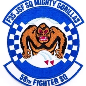 Badge Opstrijkbaar F35 JSF SQ Mighty Gorillas