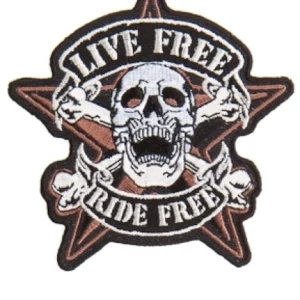 Badge Opstrijkbaar Live Free - Ride FREE