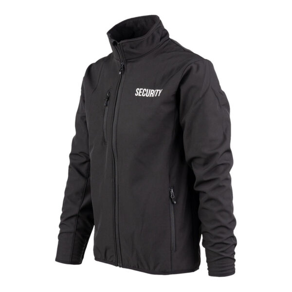 Softshell Jas Security1 De <strong>softshell jas Security</strong> biedt de perfecte balans tussen bescherming en comfort voor beveiligingspersoneel. Gemaakt van een mix van <strong>96% polyester</strong> en <strong>4% elastaan</strong>, is deze jas zowel waterafstotend als ademend, wat essentieel is tijdens lange diensten. Met het 'Security'-logo op de linkerborst en rug, straalt de jas autoriteit en professionaliteit uit. Het ademende materiaal zorgt voor comfort, terwijl de zachte fleecevoering extra warmte biedt zonder de bewegingsvrijheid te beperken.