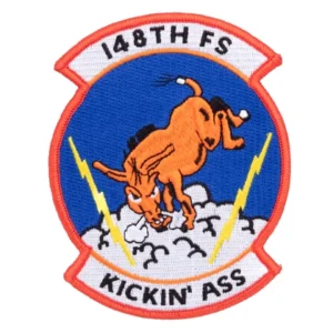 Badge Opstrijkbaar 148th Fighter Squadron, ''Kickin' Ass'' (Hoogvliegers)
