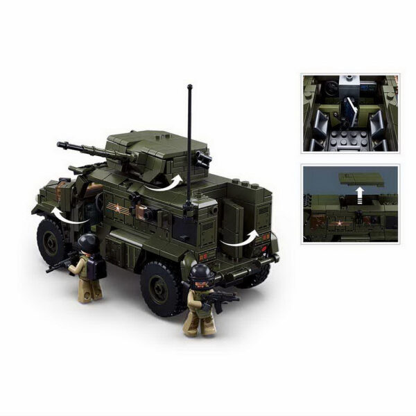 Sluban Typhoon gevechtsvoertuig M 38 B1179 161753 De <strong>Sluban Typhoon Gevechtsvoertuig M-38 B1179</strong> is een uitdagende en gedetailleerde bouwset voor jonge bouwers en legerliefhebbers. Deze set maakt deel uit van het Sluban-legerassortiment, een van de weinige merken die militaire bouwsets aanbiedt. Met 519 blokjes en vier minifiguren biedt deze set eindeloos veel speelplezier en bouwmogelijkheden. Bovendien zijn de Sluban bouwstenen volledig compatibel met andere bekende bouwsteenmerken, waardoor je creaties gemakkelijk kunt uitbreiden.