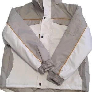 Werkjas wit/grijs met Afritsbare Mouwen - Schildersjas