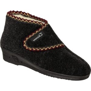 Import Pantoffel Hoog Klitband 50405 Antraciet