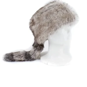 Bontmuts Davy Crockett / Cap (Grijs Bont)