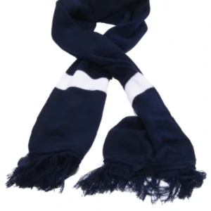 Gebreide Sjaal (Navy met Witte Streep)