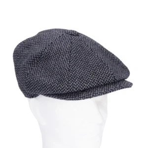 Peaky Blinders Cap - Newsboy Zwart / Grijs Gemelleerd