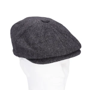 Peaky Blinders Cap - Newsboy Zwart / Grijs Visgraad