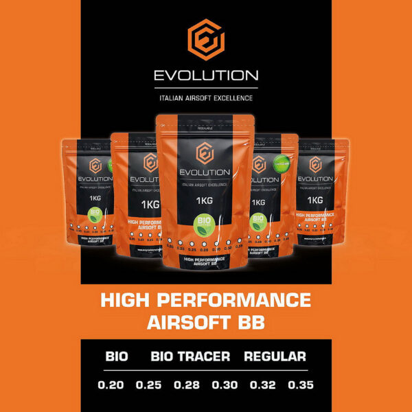 Evolution 025g High Performance BBs Bio White TRACER 1kg za4 <strong>Evolution 0,25g High Performance BBs Bio White Tracer – 1kg Zak</strong> Voor de serieuze airsoft-enthousiast is er nu een milieuvriendelijke oplossing zonder concessies te doen aan prestaties: de <strong>Evolution High Performance tracer BB’s Bio 0,25g</strong>. Deze BB’s zijn speciaal ontwikkeld voor een optimale schietervaring, met een perfecte balans tussen precisie, duurzaamheid en milieubewustzijn. Of je nu in het donker speelt of gewoon de beste tracers zoekt, deze <strong>biologisch afbreekbare</strong> BB's zijn de ideale keuze voor elke airsoft-setup.