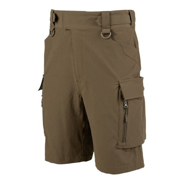 119282 112 02 De <strong>TF-2215 Echo Three Tactical Korte Broek</strong> is dé ideale keuze voor liefhebbers van outdoor- en tactische activiteiten. Of je nu gaat wandelen, reizen of een tactische missie uitvoert, deze short biedt het perfecte evenwicht tussen functionaliteit, comfort en duurzaamheid. Dankzij het hoogwaardige materiaal en de praktische ontwerpdetails ben je voorbereid op elke situatie. Het lichte, sneldrogende en ademende ontwerp houdt je koel en comfortabel, terwijl de waterbestendige Teflon-afwerking je beschermt tegen lichte regen en vuil. Met een stevige constructie, voldoende opbergruimte en verstelbare pasvorm is deze broek gemaakt om jouw actieve levensstijl te ondersteunen. De <strong>TF-2215 Echo Three Tactical Short</strong> is veelzijdig genoeg voor de meest uitdagende avonturen en biedt tegelijkertijd een strakke, moderne look voor dagelijks gebruik.