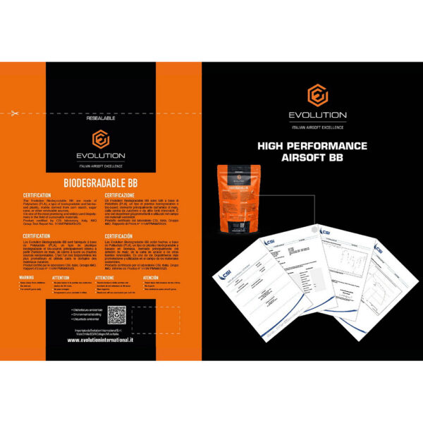 Evolution 028g High Performance BBs Bio 1kg zak3 <strong>Omschrijving:</strong> De <strong>Evolution 0,28g High Performance BBs Bio</strong> zijn ontworpen voor airsoft-spelers die op zoek zijn naar precisie, betrouwbaarheid en milieuvriendelijkheid. Deze biologisch afbreekbare BBs, vervaardigd van PLA, combineren geavanceerde productietechnologie met een lagere milieu-impact, wat ze ideaal maakt voor zowel casual als competitief airsoftgebruik.