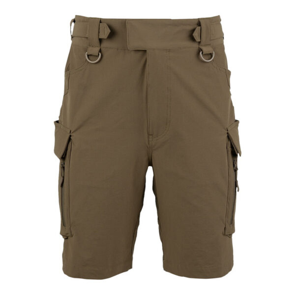 TF 2215 Echo Three tactical korte broek De <strong>TF-2215 Echo Three Tactical Korte Broek</strong> is dé ideale keuze voor liefhebbers van outdoor- en tactische activiteiten. Of je nu gaat wandelen, reizen of een tactische missie uitvoert, deze short biedt het perfecte evenwicht tussen functionaliteit, comfort en duurzaamheid. Dankzij het hoogwaardige materiaal en de praktische ontwerpdetails ben je voorbereid op elke situatie. Het lichte, sneldrogende en ademende ontwerp houdt je koel en comfortabel, terwijl de waterbestendige Teflon-afwerking je beschermt tegen lichte regen en vuil. Met een stevige constructie, voldoende opbergruimte en verstelbare pasvorm is deze broek gemaakt om jouw actieve levensstijl te ondersteunen. De <strong>TF-2215 Echo Three Tactical Short</strong> is veelzijdig genoeg voor de meest uitdagende avonturen en biedt tegelijkertijd een strakke, moderne look voor dagelijks gebruik.