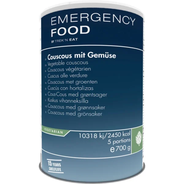Emergency Food Vegetable couscous <h3 data-start="0" data-end="121"><strong data-start="4" data-end="121">Trek’n Eat Emergency Food Vegetable Couscous – Lang houdbare en voedzame vegetarische maaltijd voor noodsituaties</strong></h3> <p data-start="123" data-end="427">De <strong data-start="126" data-end="174">Trek’n Eat Emergency Food Vegetable Couscous</strong> is een smakelijke en voedzame <strong data-start="205" data-end="230">vegetarische maaltijd</strong>, ideaal voor <strong data-start="244" data-end="308">noodsituaties, outdoor avonturen en langdurige voedselopslag</strong>. Deze maaltijd is <strong data-start="327" data-end="365">onder vacuüm en stikstof ingeblikt</strong>, wat zorgt voor een <strong data-start="386" data-end="426">houdbaarheid van maar liefst 15 jaar</strong>.</p> <p data-start="429" data-end="654">Met <strong data-start="433" data-end="455">6 porties per blik</strong> en een eenvoudige bereiding – voeg <strong data-start="491" data-end="507">kokend water</strong> toe en laat het even staan – is deze <strong data-start="545" data-end="567">Vegetable Couscous</strong> een gemakkelijke en voedzame maaltijd voor <strong data-start="611" data-end="653">preppers, survivalisten en avonturiers</strong>.</p> <p data-start="89" data-end="626"><strong>>> <a href="https://dedump.nl/wp-content/uploads/2025/02/TR612101.01_Factsheet-Vegetable-couscous-V210216.pdf" target="_blank" rel="noopener" data-bind="click: $root.onAttachmentClicked"><span data-bind="text: $data.Name">Factsheet</span></a></strong></p>