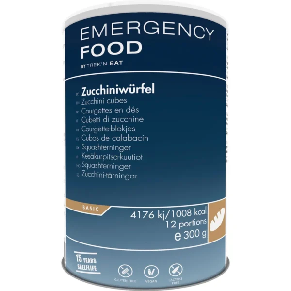Emergency Food Zucchini Cubes <h3 data-start="0" data-end="114"><strong data-start="4" data-end="112">Trek’n Eat Emergency Food Zucchini Cubes – Lang houdbare en voedzame courgetteblokjes voor noodsituaties</strong></h3> <p data-start="116" data-end="433">De <strong data-start="119" data-end="163">Trek’n Eat Emergency Food Zucchini Cubes</strong> is een voedzame en veelzijdige groente-optie voor <strong data-start="214" data-end="278">noodsituaties, outdoor avonturen en langdurige voedselopslag</strong>. Deze zorgvuldig <strong data-start="296" data-end="327">ingeblikte courgetteblokjes</strong> zijn verpakt onder <strong data-start="347" data-end="369">vacuüm en stikstof</strong>, wat zorgt voor een <strong data-start="390" data-end="430">houdbaarheid van maar liefst 15 jaar</strong>.</p> <p data-start="435" data-end="616">Met <strong data-start="439" data-end="462">12 porties per blik</strong> en een eenvoudige bereiding – slechts <strong data-start="501" data-end="520">5 minuten koken</strong> – is dit een perfecte aanvulling op noodrantsoenen, survivalmaaltijden en outdoor expedities.</p> <p data-start="89" data-end="626"><strong>>> <a href="https://dedump.nl/wp-content/uploads/2025/02/TR735101.01_Factsheet-Zucchini-cubes-V210216.pdf" target="_blank" rel="noopener" data-bind="click: $root.onAttachmentClicked"><span data-bind="text: $data.Name">Factsheet</span></a></strong></p>