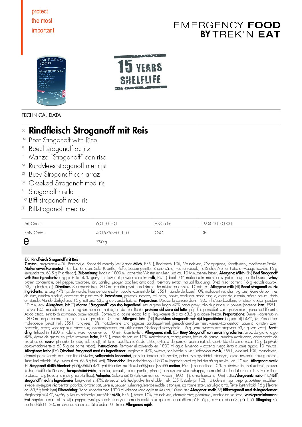 TR601101.01 Factsheet Beef Stroganoff V210216 pdf <h3 data-start="0" data-end="60"><strong data-start="4" data-end="60">Trek'n Eat Emergency Food: Beef Stroganoff with Rice</strong></h3> <p data-start="62" data-end="628">De <strong data-start="65" data-end="105">Trek'n Eat Beef Stroganoff with Rice</strong> is een <strong data-start="113" data-end="148">voedzame en smakelijke maaltijd</strong> die ideaal is voor <strong data-start="168" data-end="185">noodsituaties</strong> en <strong data-start="189" data-end="213">outdoor activiteiten</strong>. Dit product biedt een <strong data-start="237" data-end="267">krachtige bron van energie</strong> en is gemakkelijk te bereiden, ideaal voor wanneer je snel een warme maaltijd nodig hebt. Het blik bevat <strong data-start="373" data-end="386">6 porties</strong>, perfect voor <strong data-start="401" data-end="419">kleine groepen</strong> of <strong data-start="423" data-end="446">individueel gebruik</strong>. Dankzij de <strong data-start="459" data-end="481">lange houdbaarheid</strong> van <strong data-start="486" data-end="497">15 jaar</strong> en het gemak van <strong data-start="515" data-end="535">snelle bereiding</strong>, is het een uitstekende keuze voor <strong data-start="571" data-end="599">back-up voedselvoorraden</strong>, <strong data-start="601" data-end="611">reizen</strong> of <strong data-start="615" data-end="627">kamperen</strong>.</p> <h3 data-start="630" data-end="648"><strong data-start="634" data-end="648">Kenmerken:</strong></h3> <ul data-start="649" data-end="1565"> <li data-start="649" data-end="774">✅ <strong data-start="653" data-end="667">Ingeblikt:</strong> Dit product is zorgvuldig ingepakt in een blik voor een <strong data-start="724" data-end="746">lange houdbaarheid</strong> en <strong data-start="750" data-end="773">gemakkelijke opslag</strong>.</li> <li data-start="775" data-end="921">✅ <strong data-start="779" data-end="804">15 jaar houdbaarheid:</strong> Het voedsel wordt <strong data-start="823" data-end="839">onder vacuüm</strong> en met <strong data-start="847" data-end="859">stikstof</strong> verpakt, wat zorgt voor een lange houdbaarheid zonder bederf.</li> <li data-start="922" data-end="1128">✅ <strong data-start="926" data-end="943">Hersluitbaar:</strong> Het blik heeft een <strong data-start="963" data-end="995">gemakkelijk te openen deksel</strong>, en kan weer worden afgesloten met het meegeleverde <strong data-start="1048" data-end="1066">plastic deksel</strong>, ideaal voor hergebruik en het bewaren van resterend voedsel.</li> <li data-start="1129" data-end="1384">✅ <strong data-start="1133" data-end="1159">Makkelijk te bereiden:</strong> Voeg <strong data-start="1165" data-end="1189">1800 ml kokend water</strong> toe, roer goed door, en laat het een paar minuten staan om een heerlijke maaltijd te creëren. Het is ideaal voor <strong data-start="1303" data-end="1315">kamperen</strong>, <strong data-start="1317" data-end="1329">wandelen</strong> of <strong data-start="1333" data-end="1354">snelle maaltijden</strong> tijdens avontuurlijke reizen.</li> <li data-start="1385" data-end="1565">✅ <strong data-start="1389" data-end="1412">6 porties per blik:</strong> Dit blik bevat <strong data-start="1428" data-end="1441">6 porties</strong>, wat het geschikt maakt voor <strong data-start="1471" data-end="1490">grotere groepen</strong> of <strong data-start="1494" data-end="1517">persoonlijk gebruik</strong> met voldoende voedsel voor meerdere maaltijden.</li> </ul> <p data-start="89" data-end="626"><strong>>> <a href="https://dedump.nl/wp-content/uploads/2025/02/TR601101.01_Factsheet-Beef-Stroganoff-V210216.pdf" target="_blank" rel="noopener" data-bind="click: $root.onAttachmentClicked"><span data-bind="text: $data.Name">Factsheet</span></a></strong></p>