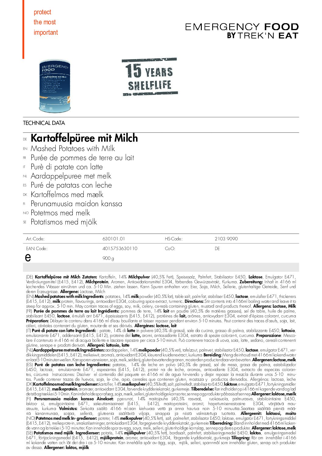 TR630101.01 Factsheet Mashed Potatoes with Milk V210216 pdf <h3 data-start="0" data-end="113"><strong data-start="4" data-end="111">Trek’n Eat Emergency Food Mashed Potatoes – Lang houdbare en voedzame aardappelpuree voor noodsituaties</strong></h3> <p data-start="115" data-end="421">De <strong data-start="118" data-end="163">Trek’n Eat Emergency Food Mashed Potatoes</strong> is een essentiële energiebron voor <strong data-start="199" data-end="263">noodsituaties, outdoor avonturen en langdurige voedselopslag</strong>. Deze luchtige en romige aardappelpuree is <strong data-start="307" data-end="354">zorgvuldig verpakt onder vacuüm en stikstof</strong>, wat een indrukwekkende <strong data-start="379" data-end="407">houdbaarheid van 15 jaar</strong> garandeert.</p> <p data-start="423" data-end="691">Met <strong data-start="427" data-end="450">30 porties per blik</strong> is dit een ideale keuze voor <strong data-start="480" data-end="533">survival, prepping en grootschalige noodvoorraden</strong>. De puree is eenvoudig te bereiden door kokend water toe te voegen, te roeren en even te laten staan – perfect voor een voedzame maaltijd in elke situatie.</p> <p data-start="89" data-end="626"><strong>>> <a href="https://dedump.nl/wp-content/uploads/2025/02/TR630101.01_Factsheet-Mashed-Potatoes-with-Milk-V210216.pdf" target="_blank" rel="noopener" data-bind="click: $root.onAttachmentClicked"><span data-bind="text: $data.Name">Factsheet</span></a></strong></p>