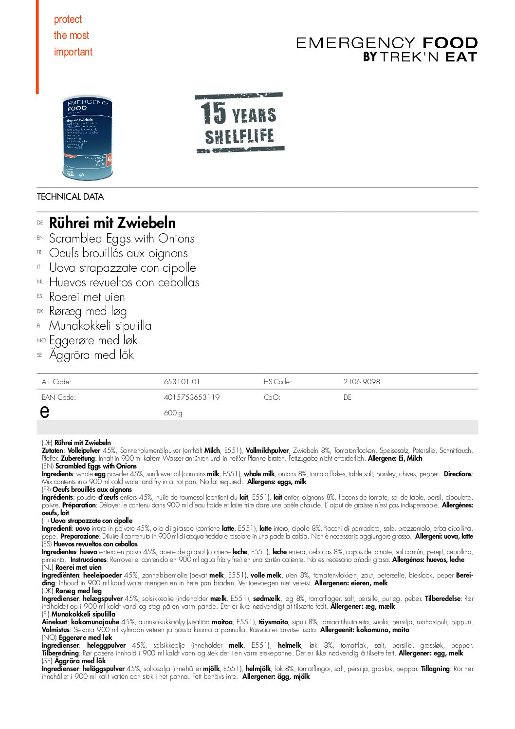 TR653101.01 Factsheet Scrambled Eggs with Onions V210216 pdf <h3 data-start="0" data-end="61"><strong data-start="4" data-end="61">Trek'n Eat Emergency Food: Scrambled Eggs with Onions</strong></h3> <p data-start="63" data-end="502">De <strong data-start="66" data-end="107">Trek'n Eat Scrambled Eggs with Onions</strong> is een <strong data-start="115" data-end="148">voedzame, eiwitrijke maaltijd</strong> die ideaal is voor <strong data-start="168" data-end="185">noodsituaties</strong> of <strong data-start="189" data-end="213">outdoor activiteiten</strong>. Dit product bevat <strong data-start="233" data-end="246">5 porties</strong>, die eenvoudig kunnen worden bereid door het toevoegen van <strong data-start="306" data-end="322">kokend water</strong>. Dankzij de <strong data-start="335" data-end="357">lange houdbaarheid</strong> van <strong data-start="362" data-end="373">15 jaar</strong> is dit een betrouwbare optie voor <strong data-start="408" data-end="432">noodvoedselvoorraden</strong> of als <strong data-start="440" data-end="465">gemakkelijke maaltijd</strong> tijdens <strong data-start="474" data-end="484">reizen</strong> en <strong data-start="488" data-end="501">avonturen</strong>.</p> <h3 data-start="504" data-end="522"><strong data-start="508" data-end="522">Kenmerken:</strong></h3> <ul data-start="523" data-end="1233"> <li data-start="523" data-end="621">✅ <strong data-start="527" data-end="541">Ingeblikt:</strong> Het product wordt <strong data-start="560" data-end="573">ingeblikt</strong> voor lange houdbaarheid en eenvoudige opslag.</li> <li data-start="622" data-end="762">✅ <strong data-start="626" data-end="651">15 jaar houdbaarheid:</strong> De maaltijd wordt <strong data-start="670" data-end="698">onder vacuüm en stikstof</strong> verpakt, wat zorgt voor een lange houdbaarheid zonder bederf.</li> <li data-start="763" data-end="950">✅ <strong data-start="767" data-end="784">Hersluitbaar:</strong> Het blik is voorzien van een <strong data-start="814" data-end="846">gemakkelijk te openen deksel</strong> en kan weer worden afgesloten met het meegeleverde <strong data-start="898" data-end="916">plastic deksel</strong>, wat ideaal is voor hergebruik.</li> <li data-start="951" data-end="1114">✅ <strong data-start="955" data-end="981">Makkelijk te bereiden:</strong> Voeg <strong data-start="987" data-end="1010">900 ml kokend water</strong> toe, roer goed door en laat het een paar minuten staan om de <strong data-start="1072" data-end="1099">scrambled eggs met uien</strong> te bereiden.</li> <li data-start="1115" data-end="1233">✅ <strong data-start="1119" data-end="1142">5 porties per blik:</strong> Het blik bevat <strong data-start="1158" data-end="1171">5 porties</strong>, ideaal voor <strong data-start="1185" data-end="1203">kleine groepen</strong> of <strong data-start="1207" data-end="1230">persoonlijk gebruik</strong>.</li> </ul> <p data-start="89" data-end="626"><strong>>> <a href="https://dedump.nl/wp-content/uploads/2025/02/TR653101.01_Factsheet-Scrambled-Eggs-with-Onions-V210216.pdf" target="_blank" rel="noopener" data-bind="click: $root.onAttachmentClicked"><span data-bind="text: $data.Name">Factsheet</span></a></strong></p>