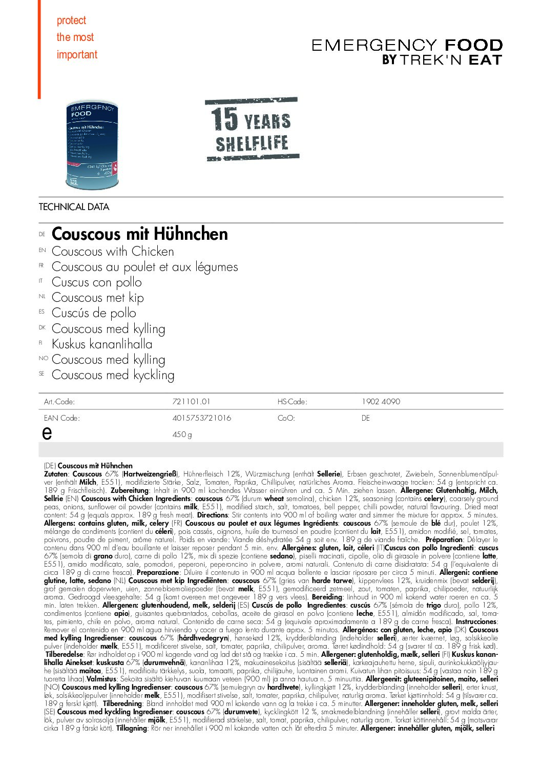 TR721101.01 Factsheet Couscous with Chicken V210216 pdf <h3 data-start="0" data-end="56"><strong data-start="4" data-end="56">Trek'n Eat Emergency Food: Couscous with Chicken</strong></h3> <p data-start="58" data-end="658">De <strong data-start="61" data-end="97">Trek'n Eat Couscous with Chicken</strong> is een <strong data-start="105" data-end="128">praktische maaltijd</strong> die speciaal is ontworpen voor <strong data-start="160" data-end="181">langdurige opslag</strong> en <strong data-start="185" data-end="205">snelle bereiding</strong>. Dit product is perfect voor <strong data-start="235" data-end="252">noodsituaties</strong>, <strong data-start="254" data-end="278">outdoor activiteiten</strong>, of <strong data-start="283" data-end="296">avonturen</strong> zoals kamperen en hiking. Het blik bevat een voedzame maaltijd met <strong data-start="364" data-end="376">couscous</strong> en <strong data-start="380" data-end="387">kip</strong>, ideaal voor mensen die op zoek zijn naar een <strong data-start="434" data-end="450">lichtgewicht</strong>, <strong data-start="452" data-end="473">voedzame maaltijd</strong> die eenvoudig te bereiden is. Dankzij de <strong data-start="515" data-end="537">lange houdbaarheid</strong> van <strong data-start="542" data-end="553">15 jaar</strong> en het <strong data-start="561" data-end="582">hoge eiwitgehalte</strong>, biedt het een betrouwbare bron van energie wanneer dat het meest nodig is.</p> <ul> <li data-start="679" data-end="829">✅ <strong data-start="683" data-end="697">Ingeblikt:</strong> Dit voedsel is zorgvuldig ingepakt in een blik, wat zorgt voor een <strong data-start="765" data-end="787">lange houdbaarheid</strong> en het gemak van <strong data-start="805" data-end="828">gemakkelijke opslag</strong>.</li> <li data-start="830" data-end="1066">✅ <strong data-start="834" data-end="859">15 jaar houdbaarheid:</strong> Dankzij de vacuümverpakking en stikstof, heeft dit product een <strong data-start="923" data-end="950">langdurige houdbaarheid</strong>, waardoor het perfect is voor <strong data-start="981" data-end="998">noodvoorraden</strong>, <strong data-start="1000" data-end="1021">outdoor avonturen</strong>, of als <strong data-start="1030" data-end="1049">back-up voedsel</strong> in noodgevallen.</li> <li data-start="1067" data-end="1287">✅ <strong data-start="1071" data-end="1088">Hersluitbaar:</strong> Het blik heeft een <strong data-start="1108" data-end="1133">gemakkelijk te openen</strong> deksel en kan weer worden afgesloten met een speciaal <strong data-start="1188" data-end="1206">plastic deksel</strong>, waardoor je het blik kunt hergebruiken en makkelijk toegang hebt tot de inhoud.</li> <li data-start="1288" data-end="1572">✅ <strong data-start="1292" data-end="1318">Makkelijk te bereiden:</strong> Voeg <strong data-start="1324" data-end="1347">900 ml kokend water</strong> toe aan het blik, roer goed door en laat het enkele minuten staan om een voedzame maaltijd te creëren. Dit maakt het ideaal voor <strong data-start="1477" data-end="1492">kampeerders</strong>, <strong data-start="1494" data-end="1507">reizigers</strong>, en iedereen die snel en zonder gedoe een maaltijd wil bereiden.</li> <li data-start="1573" data-end="1801">✅ <strong data-start="1577" data-end="1600">2 porties per blik:</strong> Het blik bevat <strong data-start="1616" data-end="1629">2 porties</strong>, wat het geschikt maakt voor een klein groepje of <strong data-start="1680" data-end="1703">individueel gebruik</strong>. Het is een uitstekende keuze voor <strong data-start="1739" data-end="1759">kleine avonturen</strong> of als <strong data-start="1767" data-end="1786">snelle maaltijd</strong> voor onderweg.</li> </ul> <p data-start="89" data-end="626"><strong>>> <a href="https://dedump.nl/wp-content/uploads/2025/02/TR721101.01_Factsheet-Couscous-with-Chicken-V210216.pdf" target="_blank" rel="noopener" data-bind="click: $root.onAttachmentClicked"><span data-bind="text: $data.Name">Factsheet</span></a></strong></p>