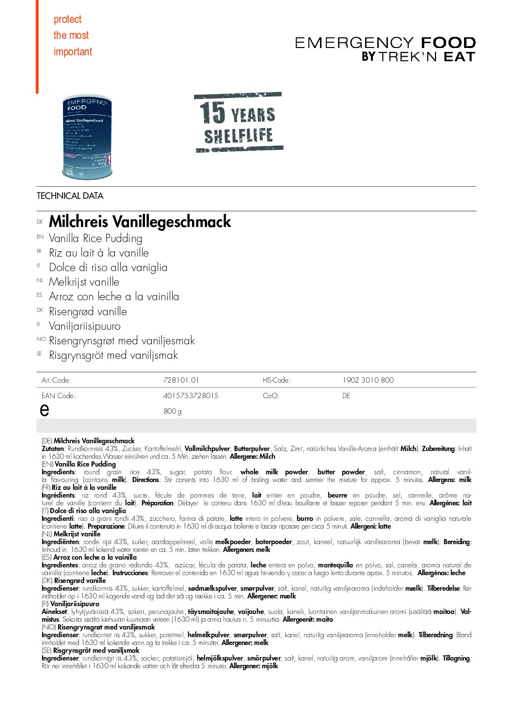 TR728101.01 Factsheet Vanilla Rice Pudding V210216 pdf <h3 data-start="0" data-end="85"><strong data-start="4" data-end="83">Trek’n Eat Emergency Food Vanilla Rice Pudding – Lang houdbare rijstpudding</strong></h3> <p data-start="87" data-end="394">De <strong data-start="90" data-end="140">Trek’n Eat Emergency Food Vanilla Rice Pudding</strong> is een heerlijke en voedzame <strong data-start="170" data-end="194">vanille-rijstpudding</strong>, perfect als <strong data-start="208" data-end="261">noodrantsoen, outdoor maaltijd of survivalvoedsel</strong>. Met een <strong data-start="271" data-end="299">houdbaarheid van 15 jaar</strong> is dit een betrouwbare toevoeging aan je <strong data-start="341" data-end="391">noodvoorraad, preppingset of kampeeruitrusting</strong>.</p> <p data-start="396" data-end="606">Dit blik bevat <strong data-start="411" data-end="424">6 porties</strong> en is eenvoudig te bereiden: <strong data-start="454" data-end="519">meng de inhoud met kokend water, roer door en laat even staan</strong>. Dankzij de <strong data-start="532" data-end="559">hersluitbare verpakking</strong> blijft de inhoud ook na opening langer vers.</p> <p data-start="89" data-end="626"><strong>>> <a href="https://dedump.nl/wp-content/uploads/2025/02/TR728101.01_Factsheet-Vanilla-Rice-Pudding-V210216.pdf" target="_blank" rel="noopener" data-bind="click: $root.onAttachmentClicked"><span data-bind="text: $data.Name">Factsheet Vanilla Rice Pudding V210216</span></a></strong></p>