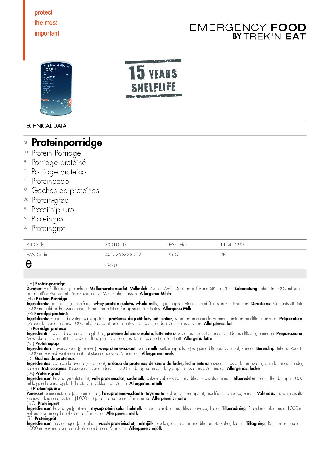 TR733101.01 Factsheet Protein Porridge V210216 pdf <h3 data-start="0" data-end="51"><strong data-start="4" data-end="51">Trek'n Eat Emergency Food: Protein Porridge</strong></h3> <p data-start="53" data-end="436">De <strong data-start="56" data-end="87">Trek'n Eat Protein Porridge</strong> is een voedzaam ontbijt of snack die ideaal is voor <strong data-start="140" data-end="164">outdoor activiteiten</strong> of <strong data-start="168" data-end="185">noodsituaties</strong>. Dit <strong data-start="191" data-end="205">ingeblikte</strong> product biedt <strong data-start="220" data-end="233">4 porties</strong>, perfect voor <strong data-start="248" data-end="258">hiking</strong>, <strong data-start="260" data-end="272">kamperen</strong> of als <strong data-start="280" data-end="295">noodvoedsel</strong>. Het bevat <strong data-start="307" data-end="324">veel eiwitten</strong>, <strong data-start="326" data-end="336">vezels</strong> en levert <strong data-start="347" data-end="369">langdurige energie</strong>, wat essentieel is voor lange dagen of zware fysieke activiteiten.</p> <h3 data-start="438" data-end="456"><strong data-start="442" data-end="456">Kenmerken:</strong></h3> <ul data-start="457" data-end="1170"> <li data-start="457" data-end="553">✅ <strong data-start="461" data-end="475">Ingeblikt:</strong> Het product is <strong data-start="491" data-end="504">ingeblikt</strong> voor eenvoudige opslag en langdurige versheid.</li> <li data-start="554" data-end="731">✅ <strong data-start="558" data-end="583">15 jaar houdbaarheid:</strong> Dankzij de <strong data-start="595" data-end="628">vacuum- en stikstofverpakking</strong> heeft het een <strong data-start="643" data-end="665">lange houdbaarheid</strong> van <strong data-start="670" data-end="681">15 jaar</strong> zonder dat de smaak of kwaliteit verloren gaat.</li> <li data-start="732" data-end="882">✅ <strong data-start="736" data-end="753">Hersluitbaar:</strong> Het blik heeft een <strong data-start="773" data-end="805">gemakkelijk te openen deksel</strong> en kan <strong data-start="813" data-end="839">weer worden afgesloten</strong> met het meegeleverde <strong data-start="861" data-end="879">plastic deksel</strong>.</li> <li data-start="883" data-end="1051">✅ <strong data-start="887" data-end="913">Makkelijk te bereiden:</strong> Voeg <strong data-start="919" data-end="943">1000 ml kokend water</strong> toe, roer goed door en laat het enkele minuten staan voor een voedzaam <strong data-start="1015" data-end="1035">proteïne ontbijt</strong> of <strong data-start="1039" data-end="1048">snack</strong>.</li> <li data-start="1052" data-end="1170">✅ <strong data-start="1056" data-end="1079">4 porties per blik:</strong> Het blik bevat <strong data-start="1095" data-end="1108">4 porties</strong>, ideaal voor <strong data-start="1122" data-end="1145">individueel gebruik</strong> of <strong data-start="1149" data-end="1167">kleine groepen</strong>.</li> </ul> <p data-start="89" data-end="626"><strong>>> <a href="https://dedump.nl/wp-content/uploads/2025/02/TR733101.01_Factsheet-Protein-Porridge-V210216.pdf" target="_blank" rel="noopener" data-bind="click: $root.onAttachmentClicked"><span data-bind="text: $data.Name">Factsheet</span></a></strong></p>