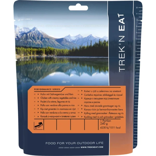 Chicken with creamy vegetables and rice PS1000 <h3 data-start="0" data-end="68"><strong data-start="4" data-end="66">Trek'n Eat Chicken with Creamy Vegetables and Rice PS1000+</strong></h3> <p data-start="94" data-end="413">De <strong data-start="97" data-end="159">Trek'n Eat Chicken with Creamy Vegetables and Rice PS1000+</strong> is een voedzame en smaakvolle maaltijd, ideaal voor outdooravonturiers, survivalists en preppers. Dit gerecht combineert <strong data-start="281" data-end="294">malse kip</strong> met een romige groentensaus en rijst, zonder toevoeging van conserveringsmiddelen, kleurstoffen of smaakversterkers.</p> <p data-start="415" data-end="608">Eenvoudige bereiding: voeg <strong data-start="442" data-end="465">720 ml kokend water</strong> toe, roer goed door en laat even staan. Dankzij de <strong data-start="517" data-end="540">5 jaar houdbaarheid</strong> blijft deze maaltijd langdurig vers en direct klaar voor gebruik.</p> <p data-start="89" data-end="626"><strong>>> <a href="https://dedump.nl/wp-content/uploads/2025/03/TR30902001_Factsheet-Chicken-with-creamy-vegetables-V210916.pdf" target="_blank" rel="noopener" data-bind="click: $root.onAttachmentClicked"><span data-bind="text: $data.Name">Factsheet</span></a></strong></p>