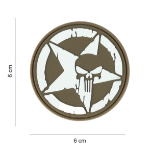 Embleem 3D PVC Punisher allied star coyote #17079