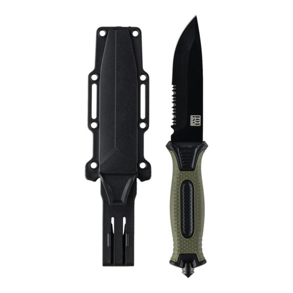 Mes Tactical Ops 9242 <h3 data-start="0" data-end="42"><strong data-start="4" data-end="40">Tactical Ops Mes #9242 – 101 INC</strong></h3> <p data-start="44" data-end="92"><strong data-start="47" data-end="90">Stevig, veelzijdig en klaar voor actie!</strong></p> <p data-start="94" data-end="390">Het <strong data-start="98" data-end="124">Tactical Ops Mes #9242</strong> van <strong data-start="129" data-end="140">101 INC</strong> is een robuust en functioneel mes, ontworpen voor outdoor- en tactisch gebruik. Met een <strong data-start="229" data-end="266">12 cm lang roestvrijstalen lemmet</strong> en een totale lengte van <strong data-start="292" data-end="301">25 cm</strong>, is dit mes perfect voor snijden, hakken en precisiewerk in uitdagende omstandigheden.</p> <p data-start="392" data-end="636">Het <strong data-start="396" data-end="420">groen-zwarte handvat</strong> biedt een stevige grip, terwijl de <strong data-start="456" data-end="487">glasbreker aan het uiteinde</strong> van het handvat extra functionaliteit toevoegt voor noodsituaties. Dankzij de <strong data-start="566" data-end="589">meegeleverde schede</strong> kun je het mes veilig en comfortabel dragen.</p>