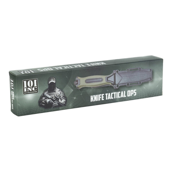 Mes Tactical Ops 92424 <h3 data-start="0" data-end="42"><strong data-start="4" data-end="40">Tactical Ops Mes #9242 – 101 INC</strong></h3> <p data-start="44" data-end="92"><strong data-start="47" data-end="90">Stevig, veelzijdig en klaar voor actie!</strong></p> <p data-start="94" data-end="390">Het <strong data-start="98" data-end="124">Tactical Ops Mes #9242</strong> van <strong data-start="129" data-end="140">101 INC</strong> is een robuust en functioneel mes, ontworpen voor outdoor- en tactisch gebruik. Met een <strong data-start="229" data-end="266">12 cm lang roestvrijstalen lemmet</strong> en een totale lengte van <strong data-start="292" data-end="301">25 cm</strong>, is dit mes perfect voor snijden, hakken en precisiewerk in uitdagende omstandigheden.</p> <p data-start="392" data-end="636">Het <strong data-start="396" data-end="420">groen-zwarte handvat</strong> biedt een stevige grip, terwijl de <strong data-start="456" data-end="487">glasbreker aan het uiteinde</strong> van het handvat extra functionaliteit toevoegt voor noodsituaties. Dankzij de <strong data-start="566" data-end="589">meegeleverde schede</strong> kun je het mes veilig en comfortabel dragen.</p>