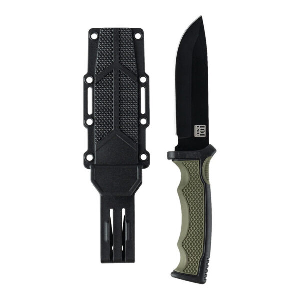 Mes bushhawk 9244 <h3 data-start="0" data-end="38"><strong data-start="4" data-end="36">Bushhawk Mes #9244 – 101 INC</strong></h3> <p data-start="40" data-end="84"> <strong data-start="43" data-end="82">Robuust, betrouwbaar en veelzijdig!</strong></p> <p data-start="86" data-end="350">Het <strong data-start="90" data-end="112">Bushhawk Mes #9244</strong> van <strong data-start="117" data-end="128">101 INC</strong> is een krachtig en veelzijdig <strong data-start="159" data-end="174">outdoor mes</strong>, ideaal voor survival, bushcraft en kamperen. Met een <strong data-start="229" data-end="265">roestvrijstalen lemmet van 11 cm</strong> biedt dit mes de perfecte balans tussen scherpte, duurzaamheid en functionaliteit.</p> <p data-start="352" data-end="568">Het ergonomische <strong data-start="369" data-end="393">groen-zwarte handvat</strong> zorgt voor een stevige grip, zelfs onder vochtige omstandigheden. Dankzij de <strong data-start="471" data-end="494">meegeleverde schede</strong> draag je het mes veilig en comfortabel bij je, klaar voor elk avontuur.</p>