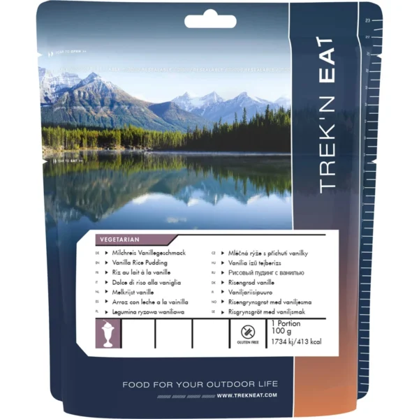 Vanilla Rice Pudding <h3 data-start="0" data-end="39"><strong data-start="4" data-end="39">Trek'n Eat Vanilla Rice Pudding</strong></h3> <p data-start="63" data-end="515"><strong data-start="63" data-end="98">Trek'n Eat Vanilla Rice Pudding</strong> is een heerlijk, romig vanille rijstpudding dat snel en eenvoudig te bereiden is door het toevoegen van kokend water. Dit product heeft een <strong data-start="239" data-end="266">houdbaarheid van 5 jaar</strong>, waardoor het een uitstekende keuze is voor lange termijn opslag, kamperen of avontuurlijke buitenactiviteiten. De pudding is <strong data-start="393" data-end="407">glutenvrij</strong> en bevat <strong data-start="417" data-end="450">100% natuurlijke ingrediënten</strong>, zonder conserveringsmiddelen, kleurstoffen of smaakversterkers.</p> <p data-start="89" data-end="626"><strong>>> <a href="https://dedump.nl/wp-content/uploads/2025/03/TR30505002_Factsheet-Vanilla-Rice-Pudding-V201215.pdf" target="_blank" rel="noopener" data-bind="click: $root.onAttachmentClicked"><span data-bind="text: $data.Name">Factsheet</span></a></strong></p>