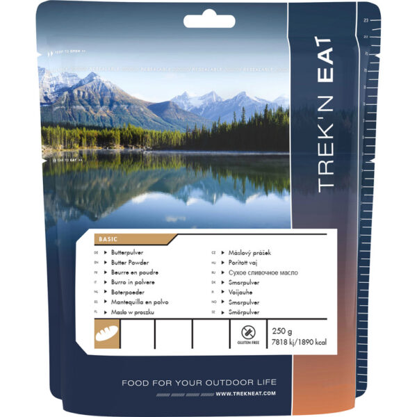 boterpoeder <h3 data-start="0" data-end="32"><strong data-start="4" data-end="32">Trek'n Eat Butter Powder</strong></h3> <p data-start="56" data-end="534"><strong data-start="56" data-end="84">Trek'n Eat Butter Powder</strong> is een rijke, boterachtige poeder dat je eenvoudig kunt bereiden door kokend water toe te voegen. Dit product heeft een lange <strong data-start="211" data-end="238">houdbaarheid van 5 jaar</strong>, wat het ideaal maakt voor langdurige opslag of voor gebruik tijdens avontuurlijke buitenactiviteiten. Het poeder is <strong data-start="356" data-end="375">100% natuurlijk</strong> en bevat geen conserveringsmiddelen, kleurstoffen of smaakversterkers. Het is ook <strong data-start="458" data-end="472">glutenvrij</strong>, waardoor het geschikt is voor mensen met glutenintolerantie.</p> <p data-start="89" data-end="626"><strong>>> <a href="https://dedump.nl/wp-content/uploads/2025/03/TR30101016_Factsheet-Butter-powder-V201214.pdf" target="_blank" rel="noopener" data-bind="click: $root.onAttachmentClicked"><span data-bind="text: $data.Name">Factsheet</span></a></strong></p>