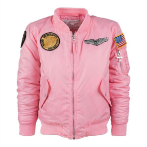 Kinder MA-1 flight jacket roze