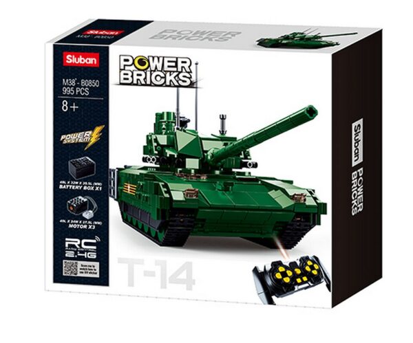 413363 99 05 <p>Bouw je eigen Sluban Army RC gevechtstank M38-B0850 (#17004) met deze uitdagende bouwset van 995 blokjes. Geschikt voor kinderen vanaf 8 jaar, biedt deze set een gemiddelde moeilijkheidsgraad en is compatibel met andere bekende bouwsteenmerken. Met afmetingen van 42,5 x 38 x 12,4 cm is deze tank een perfect project voor elke jonge bouwer met interesse in leger gerelateerde voertuigen. Ontdek de wereld van militaire bouwsets met Sluban!</p>