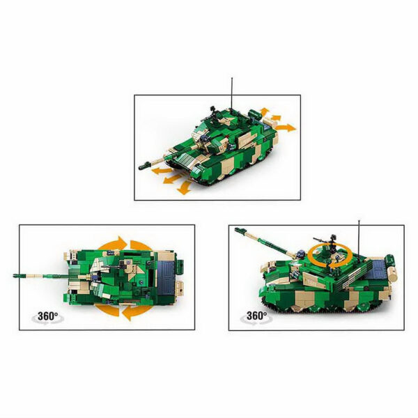 413364 99 05 De Sluban Army RC gevechts tank ZTZ-99AS M38-B7071 #17003 is een indrukwekkende bouwset met maar liefst 950 blokjes, perfect voor militaire fans en bouwliefhebbers vanaf 8 jaar. Deze set, die compatibel is met andere populaire bouwsteenmerken, biedt een gemiddelde moeilijkheidsgraad en zorgt voor urenlang speelplezier. De doos heeft afmetingen van 42,5 x 38 x 12,4 cm, ideaal voor het creëren van je eigen legeravonturen.
