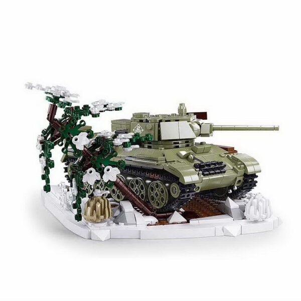 413365 99 02 Bouw je eigen Sluban Army RC gevechts tank T34/76 M38-B7072 met deze uitdagende set van 837 blokjes. Geschikt voor kinderen vanaf 8 jaar, biedt deze set een gemiddelde moeilijkheidsgraad en is volledig compatibel met andere populaire bouwsteenmerken. Met afmetingen van 42,5 x 38 x 12,4 cm is dit de perfecte toevoeging voor elke jonge militaire bouwer. Laat je creativiteit de vrije loop en beleef urenlang speelplezier met deze indrukwekkende tank!