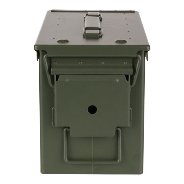 465302 11 03 <p>Ontdek de Munitiekist 50 Cal. - Bombs Away, een unieke munitiekist in militaire stijl, perfect voor het opbergen van airsoft materiaal, munitie, hengelsportartikelen en meer. Gemaakt van robuust staal, biedt deze kist een duurzaam ontwerp met zware handgrepen en een pakking afgedekt deksel. De kist voldoet aan militaire kwaliteitsstandaarden en is stapelbaar voor efficiënt ruimtegebruik. Met buitenafmetingen van 30,2 x 15,4 x 18,7 cm is deze veelzijdige kist de ideale oplossing voor al jouw opbergbehoeften.</p>