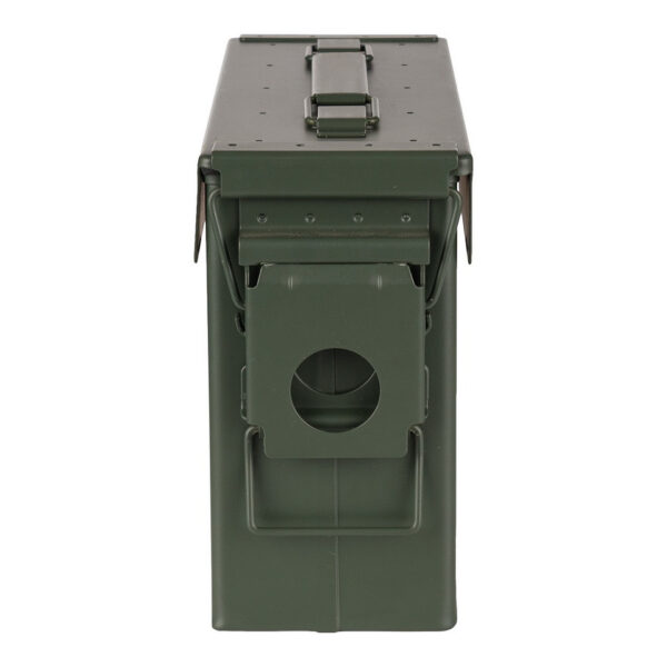 465305 11 03 <p>Ontdek de Munitiekist 30 Cal. - Caution Risk, een veelzijdige en duurzame opbergoplossing in militaire stijl. Deze robuuste stalen kist is ideaal voor het veilig opbergen van airsoft materiaal, munitie, hengelsportartikelen, elektronica en camera-uitrusting. Dankzij de zware handgrepen en het stapelbare ontwerp is deze kist zowel praktisch als functioneel. Met een militaire kwaliteitsstandaard en een pakking afgedekt deksel biedt deze kist optimale bescherming voor al je waardevolle spullen.</p>