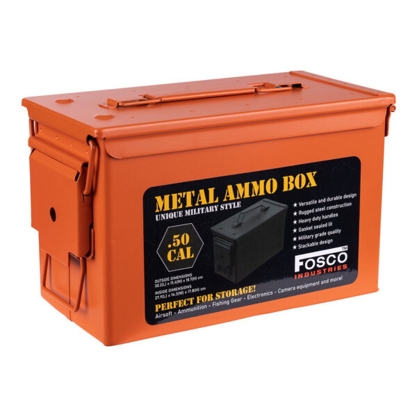 465311 20 04 <p>De Munitiekist 50 Cal. - Flight Recorder is een veelzijdige en duurzame munitiekist in een unieke militaire stijl. Ideaal voor het opbergen van airsoft materiaal, munitie, hengelsportartikelen en elektronica. Gemaakt van robuust staal, met zware handgrepen en een pakking afgedekt deksel, voldoet deze kist aan militaire kwaliteitsstandaarden. Met een stapelbaar ontwerp en compacte afmetingen is hij perfect voor elke outdoor avonturier.</p>