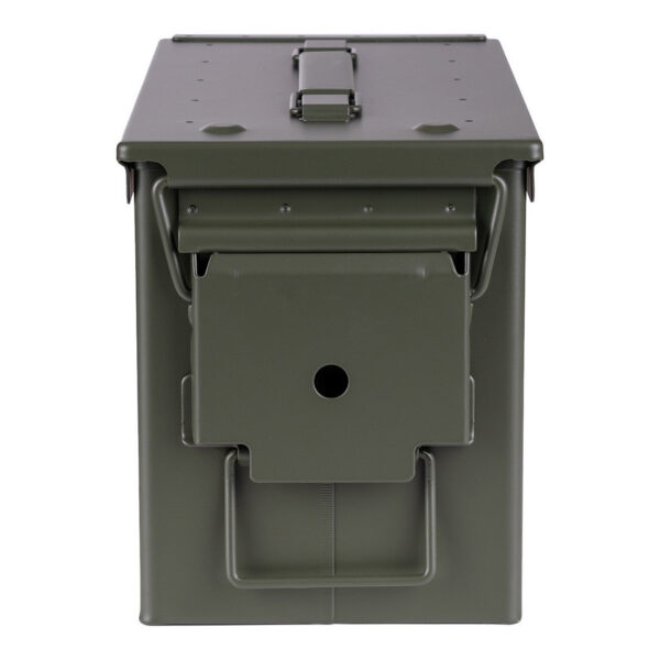 465313 11 03 <p>De Munitiekist 50 Cal. - Punish Skull is een veelzijdige en duurzame opbergoplossing, perfect voor het veilig opbergen van airsoft materiaal, munitie, hengelsportartikelen en meer. Gemaakt van robuust staal, biedt deze kist een militaire kwaliteitsstandaard met zware handgrepen en een deksel dat met pakking is afgedekt voor extra bescherming. Dankzij het stapelbare ontwerp en de compacte afmetingen is deze munitiekist zowel praktisch als stijlvol in zijn groene uitvoering.</p>