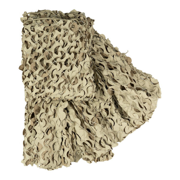 469260 47 01 1 Het Camonet met touw 3 x 3 M VRM3X3 is een veelzijdig camouflagenet, ideaal voor outdoor activiteiten en als schaduwoplossing. Gemaakt van sterke ripstop-stof en verstevigd met nylon koord en geweven touw, biedt het duurzaamheid en stabiliteit. Het omkeerbare ontwerp met natuurlijke camouflagekleuren gaat perfect op in de omgeving. UV-bestendig en rot- en schimmelwerend, zorgt dit net voor een comfortabele, schaduwrijke plek met lage windweerstand, perfect voor langdurig buitengebruik.
