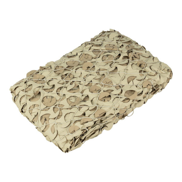 469260 47 02 1 Het Camonet met touw 3 x 3 M VRM3X3 is een veelzijdig camouflagenet, ideaal voor outdoor activiteiten en als schaduwoplossing. Gemaakt van sterke ripstop-stof en verstevigd met nylon koord en geweven touw, biedt het duurzaamheid en stabiliteit. Het omkeerbare ontwerp met natuurlijke camouflagekleuren gaat perfect op in de omgeving. UV-bestendig en rot- en schimmelwerend, zorgt dit net voor een comfortabele, schaduwrijke plek met lage windweerstand, perfect voor langdurig buitengebruik.